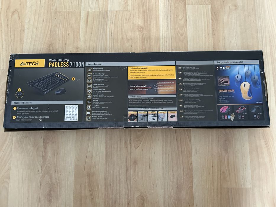 Czarna klawiatura a4tech + myszka