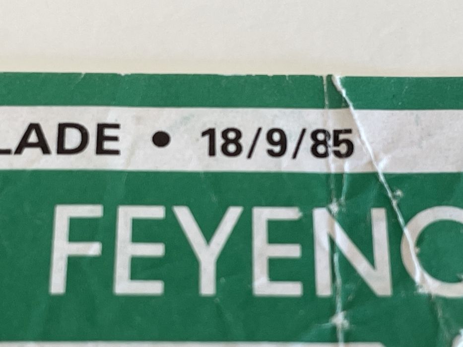 Bilhetes do SPORTING clube Portugal competições Europeias 1985