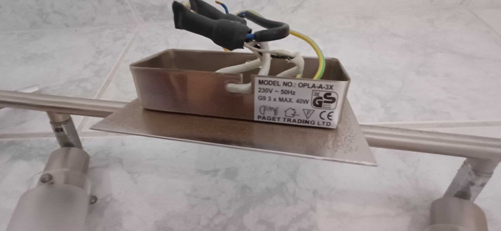 Candeeiro Teto Articulado 3 Projetores