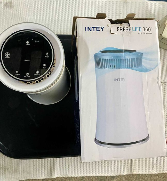Purificador de Ar Intey Fresh Life 360° - Filtro HEPA Novo + UV-C