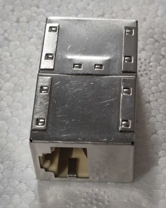 União RJ45 fêmea-fêmea CAT6 blindada