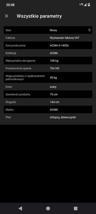 Łóżko dla dziecka