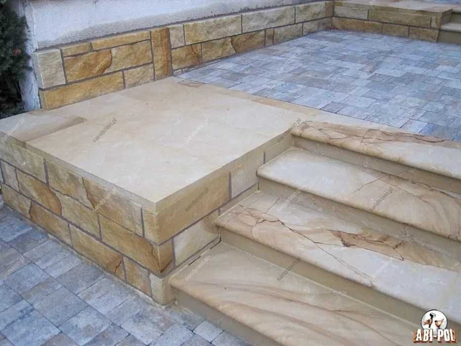~18~ Schody z płyt piaskowca okładzina schodów trepy piaskowiec
