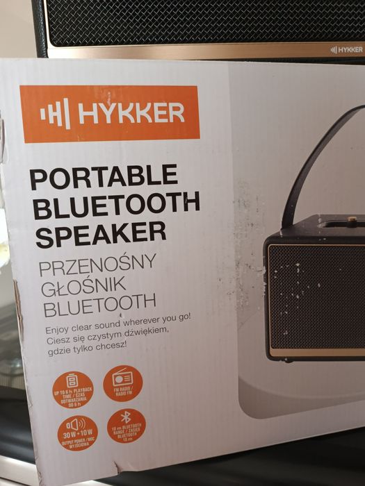 Hykker portable bluetooth speaker duży głośnik nowy