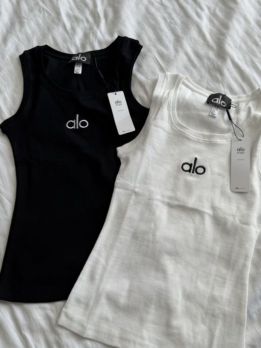Майка alo yoga, жіноча майка, біла майка, чорна майка