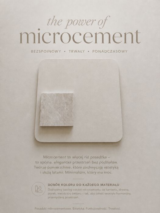 Mikrocement/ Mikrobeton/ Żywica MONOLITICA