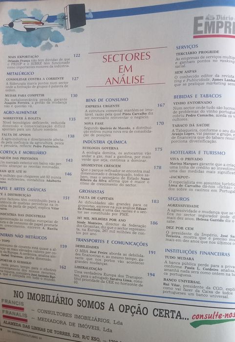 empresários portugueses 1991 os 100 mais e as 1000 maiores