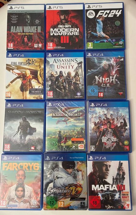 Ps5 та ps4  ігри. Fc24; far cry; mafia, assassins; alan wake, cod