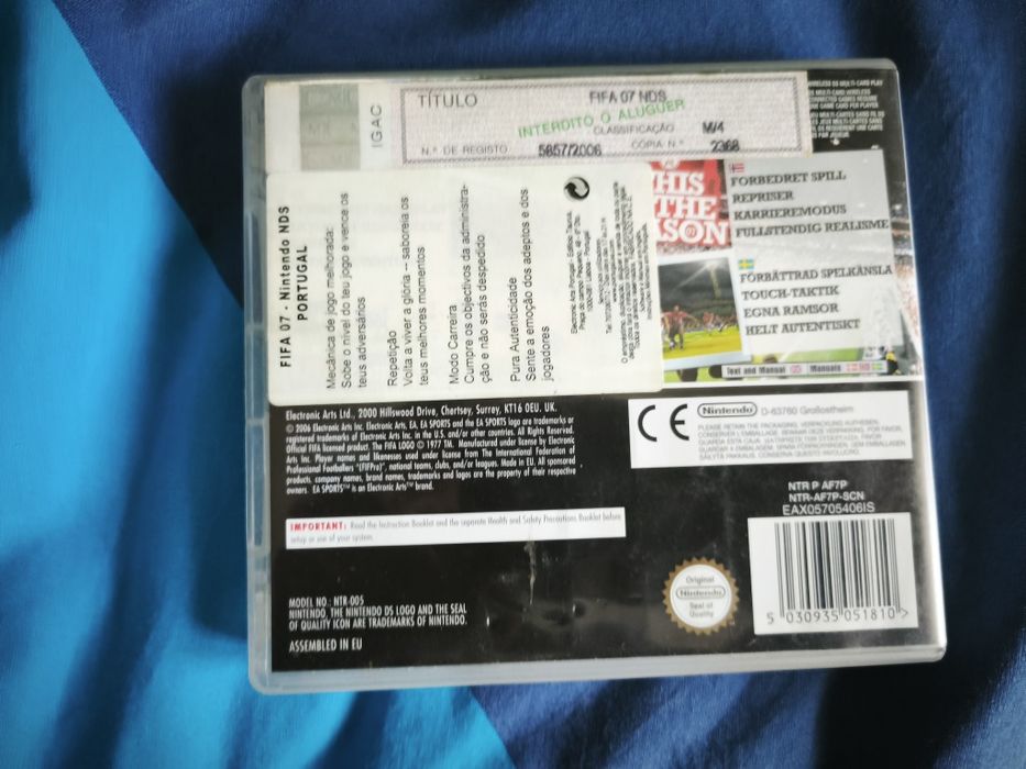 Jogo FIFA 07 NintendoDS