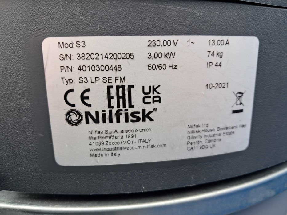 Odkurzacz Przemysłowy NILFISK S3  / VHW 320 S3 ATTIX KARCH