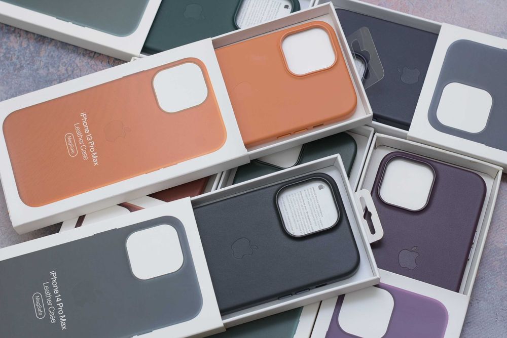 Оригинальный кожаный чехол Leather Case Iphone 11 - 14 pro max