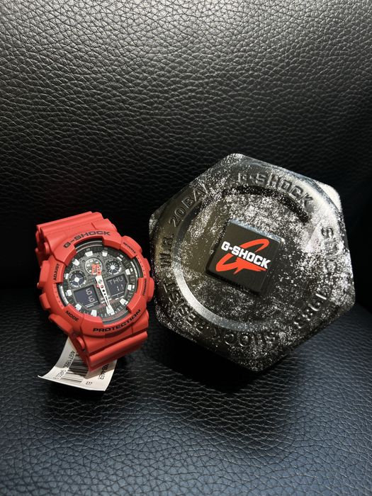 G-Shock Годинник GA-100B-4AER Червоний