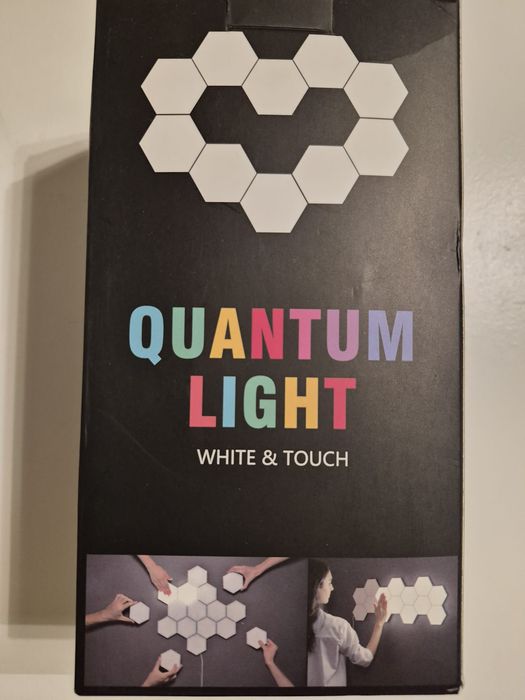 Lampa ścienna LED hexagon dowolne wzory barwa biała zimna 6szt NOWA