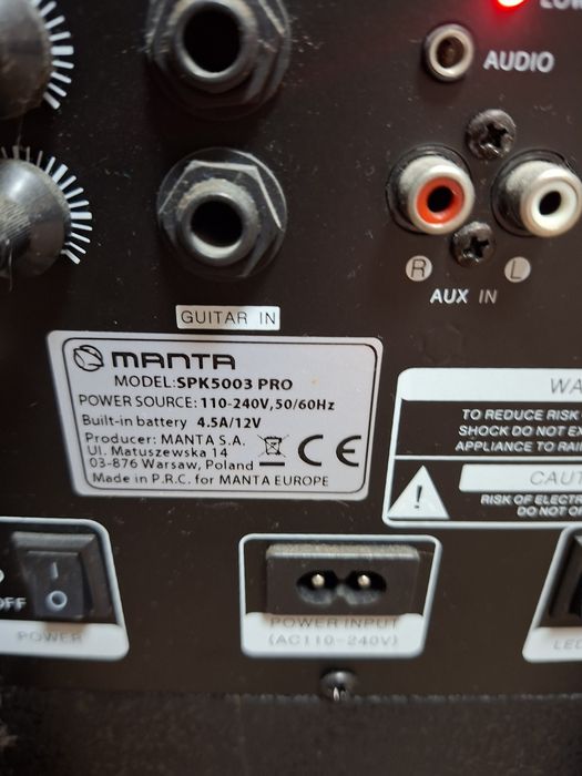 Głośnik Power Audio Manta SPK 5003 pro
