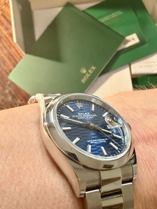 Rolex Datejust 36’ niebieska mozaika,zakup u A.D.2024 jak nowy