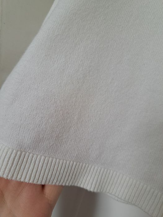 H&M rozpinany biały sweterek 134-140