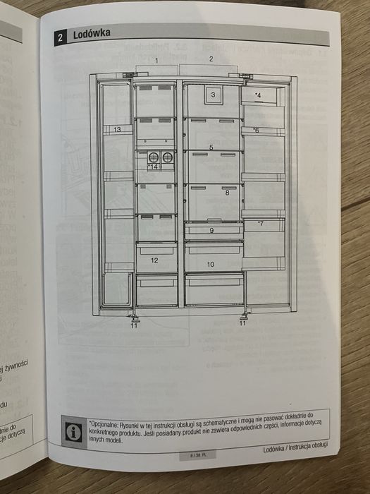 Lodówka typ side by side marki BEKO