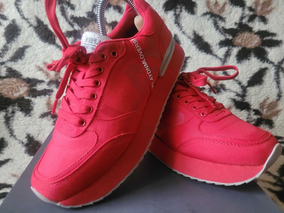 Super lekkie sneakersy na platformie Replay Penny wkł.24,5cm superstan