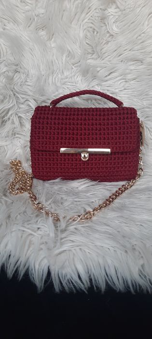 Torebka szydełkowa święta prezent hand made