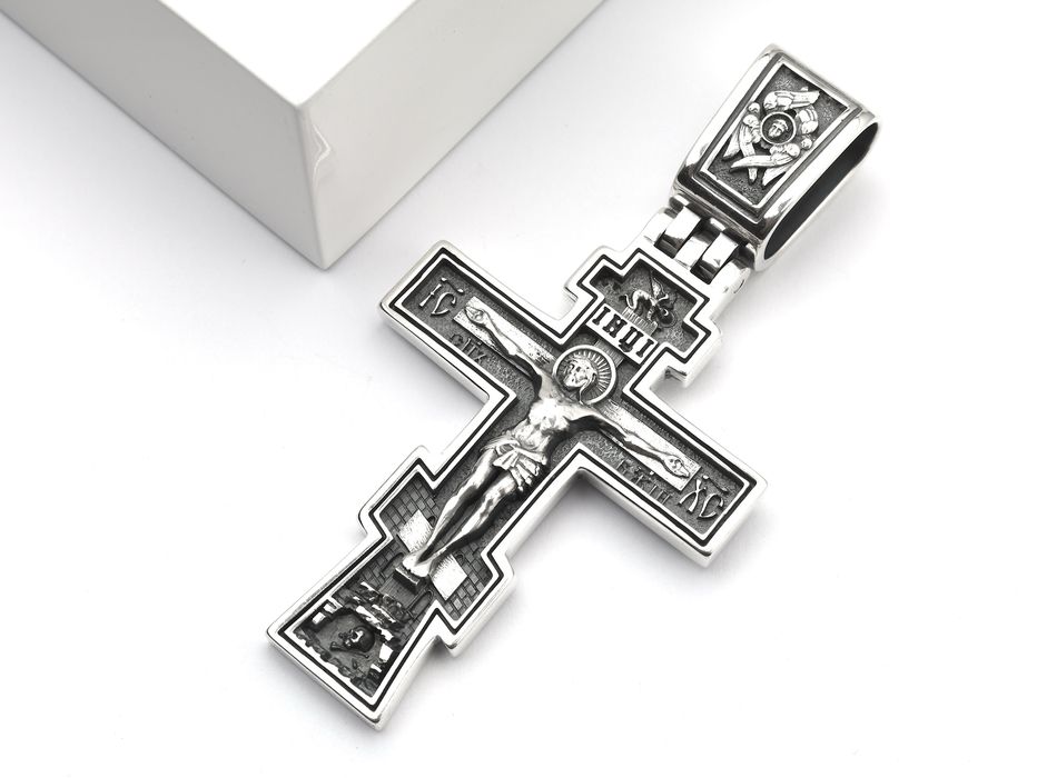 Серебряный крест ПРАВОСЛАВНЫЙ (арт 01) 27.6 грамма