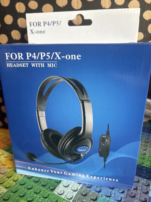 Słuchawki nauszne z mikrofronem, przewodowe