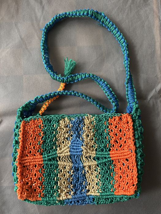 Torebka handmade – ręcznie pleciona, nowa, z podszewką i zamkiem