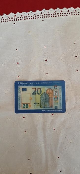 Cartão plástico  - nota de 20,00