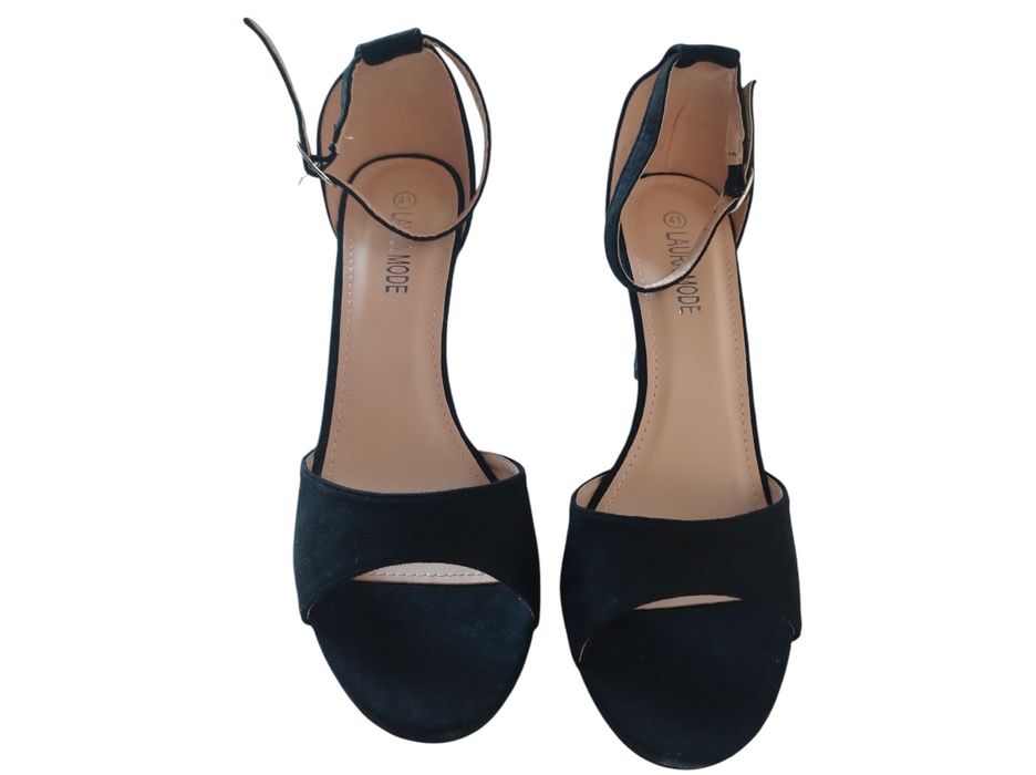 Buty sandały czarne zamszowe 40 41