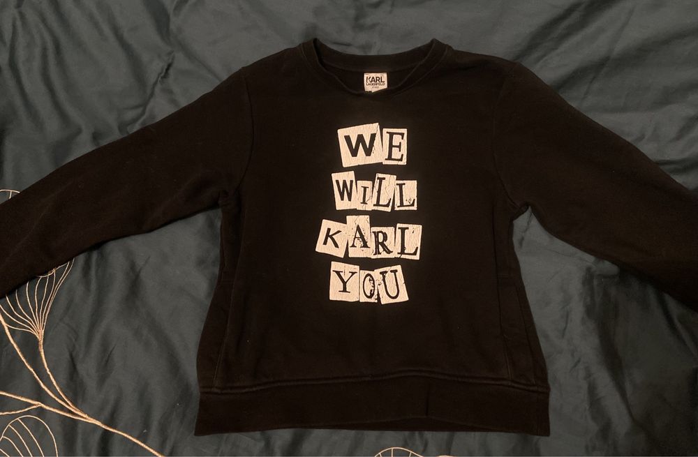 Bluza Karl Lagerfeld dziecięca z kieszeniami roz 12, wzrost 150 cm