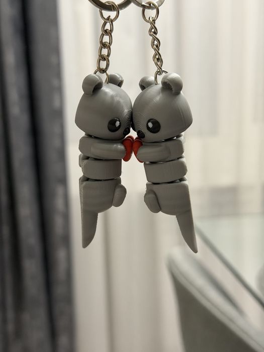 Брелки "Видри-обнімусі" з магнітами - парний комплект