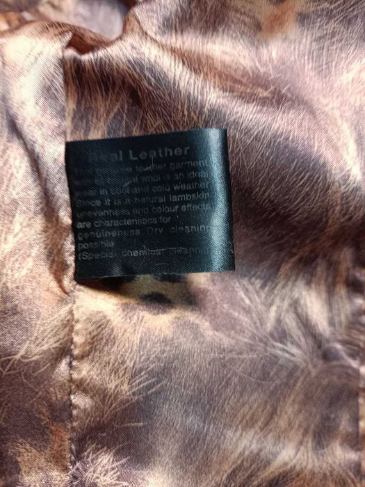 Вінтажна куртка з шкіри ягня з хутром лисиці Sardes leather & fur