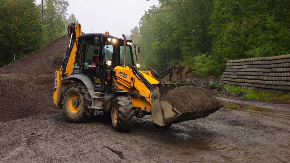 Usługi koparko-ładowarką JCB 3CX prace ziemne – Tychy i okolice