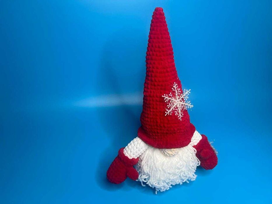 В'язаний великий шведський плюшевий гном ручної роботи, новий рік