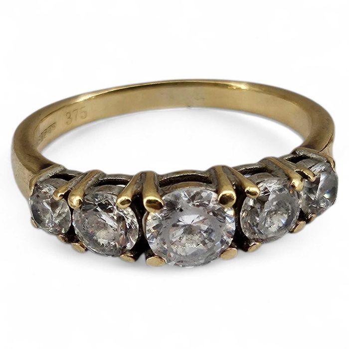 ZŁOTY PIERŚCIONEK z cyrkoniami 2,84G 375