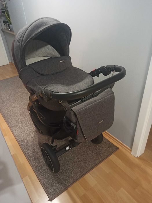 Wózek 3w1 Grander tutek szary spacerówka, gondola, nosidło jak nowy