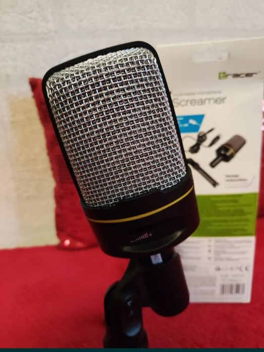 Mikrofon karaoke ze statywem dookolny studyjny