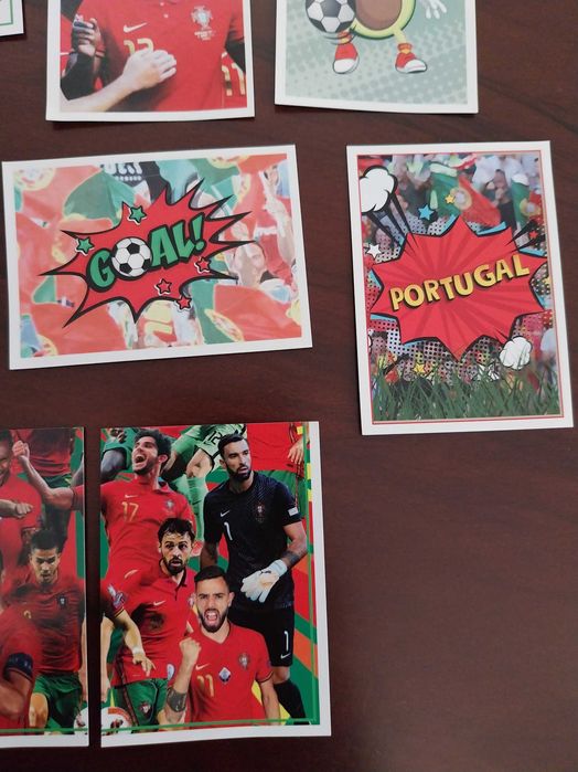 Conjunto 11 cromos da Seleção Portuguesa de Futebol (Fome de Vencer)