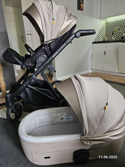 Wózek 2 w 1 beżowy