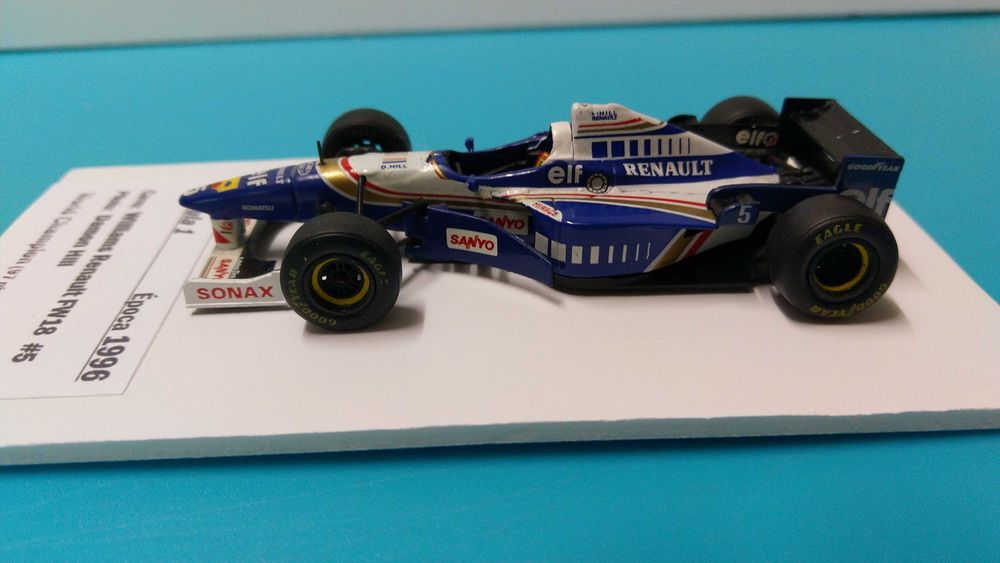 Williams Renault FW18 #5 D. Hill: Campeão Mundial Fórmula 1 1996 - Miniatura Onyx 1/43