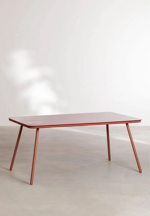 Conjunto de mesa retangular com 6 cadeiras