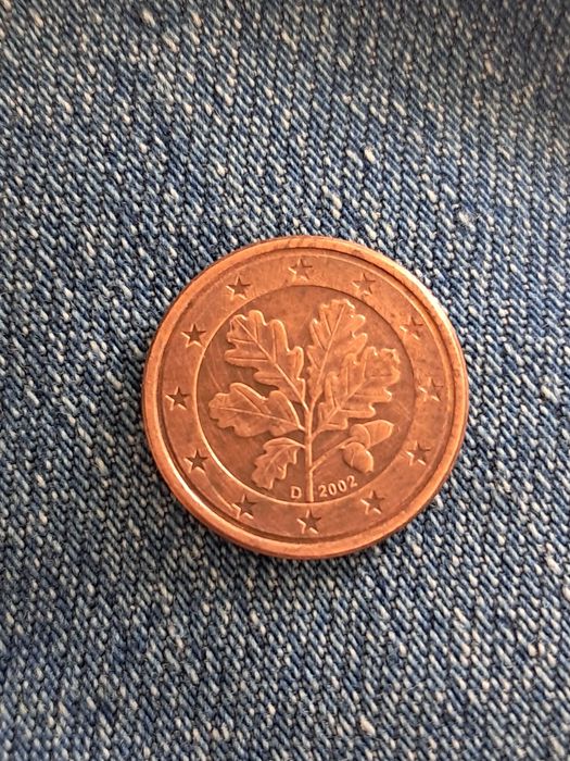 Moeda 1 centimo carvalho