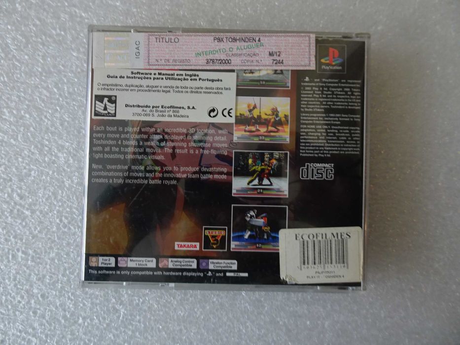 Jogo Playstation 1 - PS1 - Toshinden 4