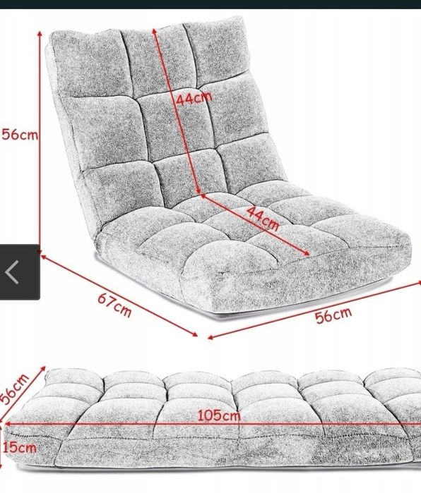Fotel podłogowy Costway - rozkładany