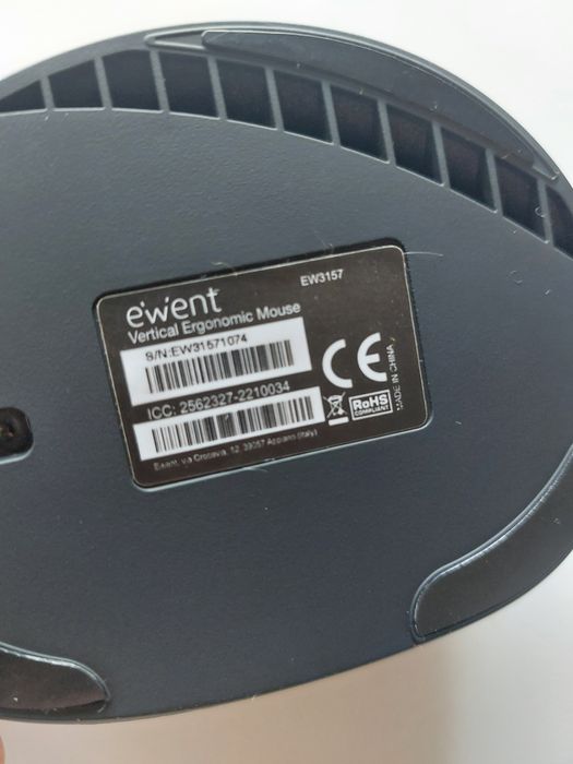 Rato Óptico Vertical 1600DPI Ergonomico.