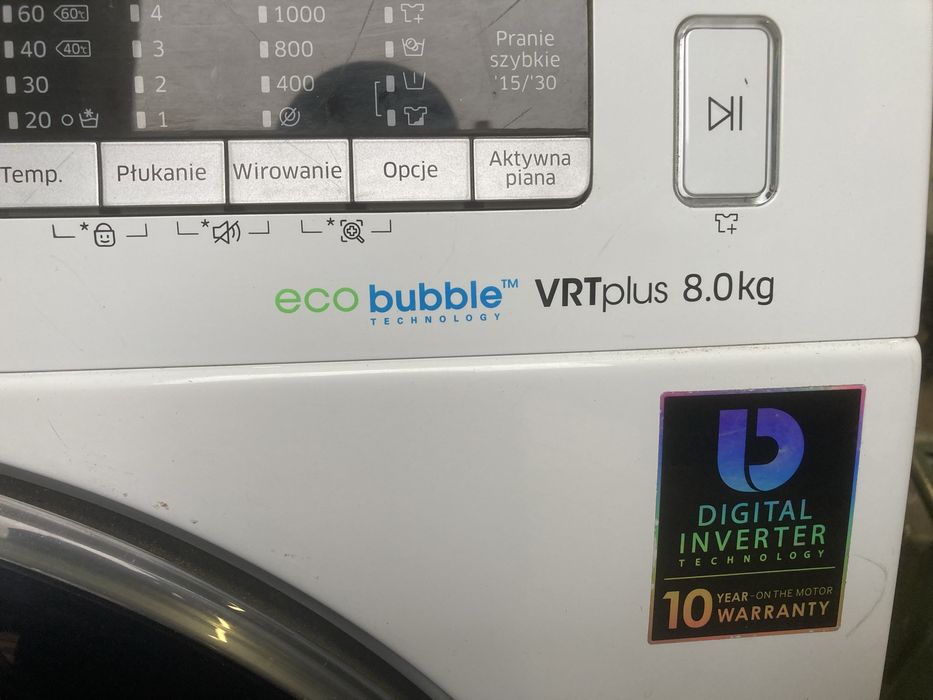 Sprzedam pralkę Samsung ecobubble 8 kg uszkodzona