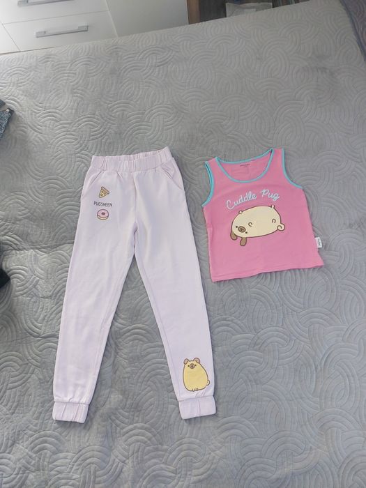 Zestaw Reserved Pusheen dla dziewczynki rozm. 152 spodnie i T-shirt
