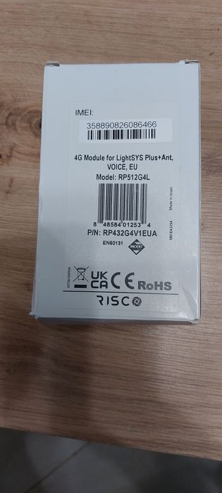 Moduł komunikacji Risco Lightsys RP512G4. LTE/4G Aplikacja