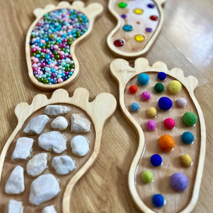 Stopy sensoryczne ścieżka sensoryczna zestaw Montessori 30 cm