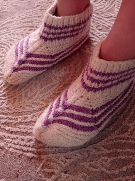 Вязанные тапочки