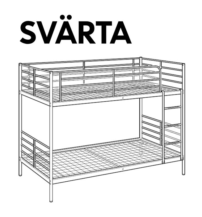 Beliche de solteiro IKEA - SVÄRTA